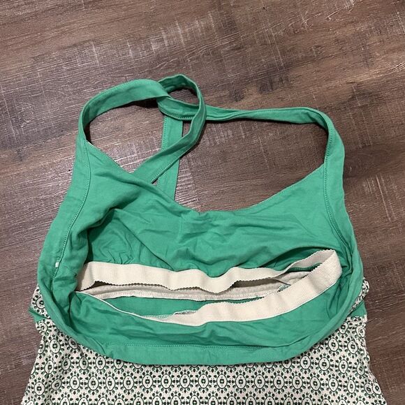 Patagonia Iliana Halter Midi Sport Dress Womens M Green Organic Cotton Babydoll - Picture 4 of 4